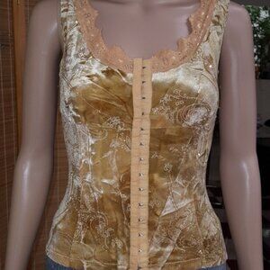 Vintage Camisole/Bustier.Hook front. Small